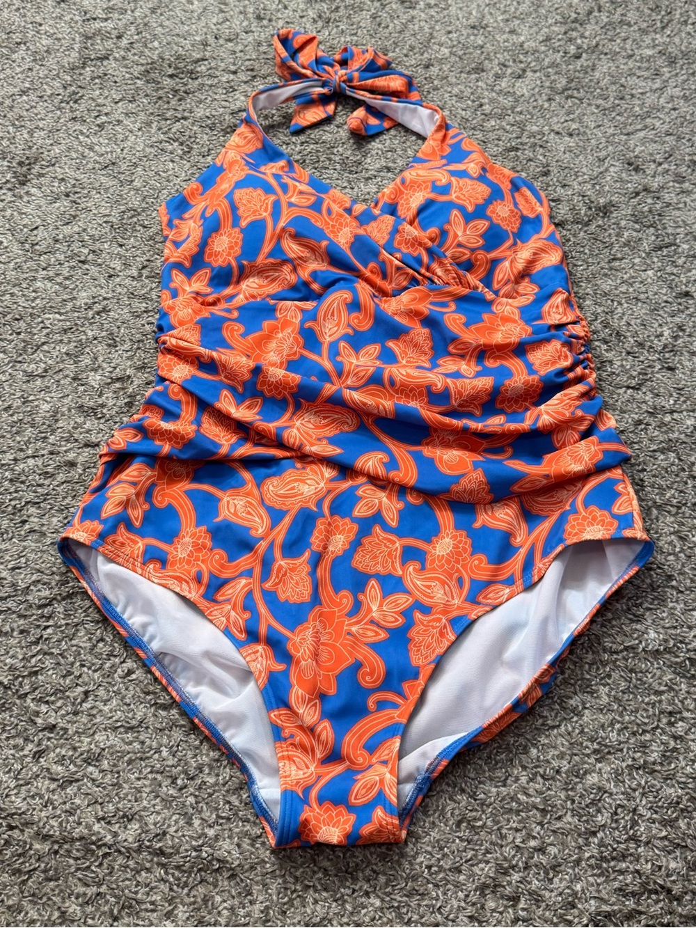 Boden Levanzo Halter Swimsuit Paisley